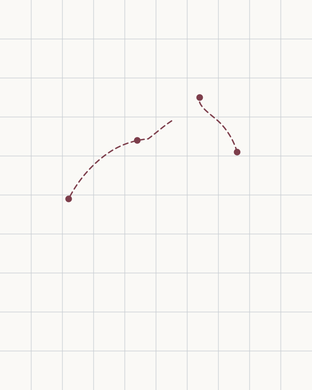 Portrait placement cue locating the rabbit nose near x76 percent y39 percent, front near-ear root near x64 percent y25 percent, back high point near x44 percent y36 percent and upper tail root near x22 percent y51 percent