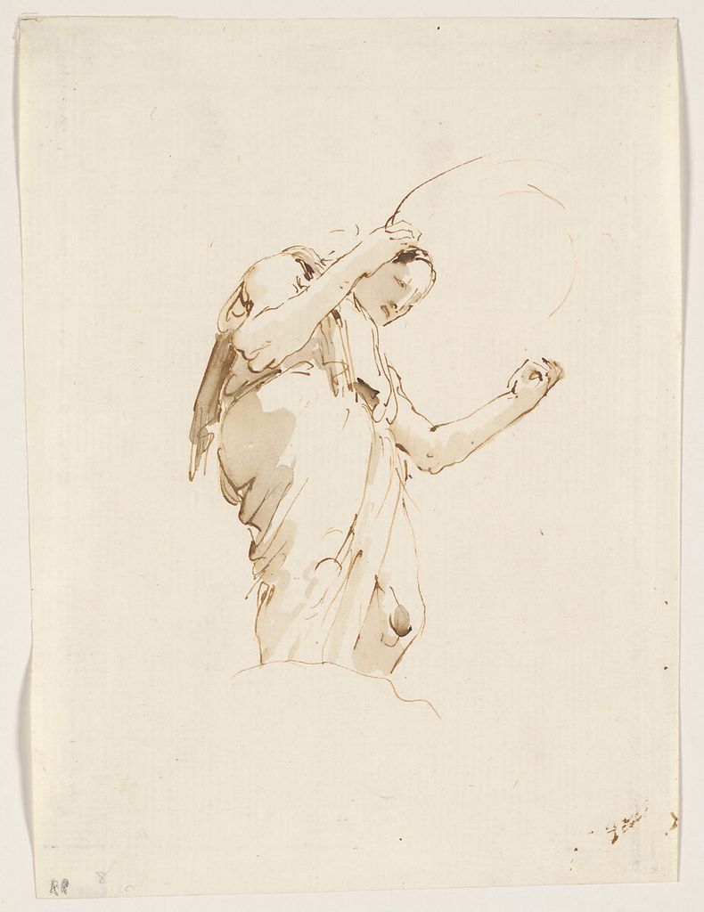 Tiepolo ink and wash drawing