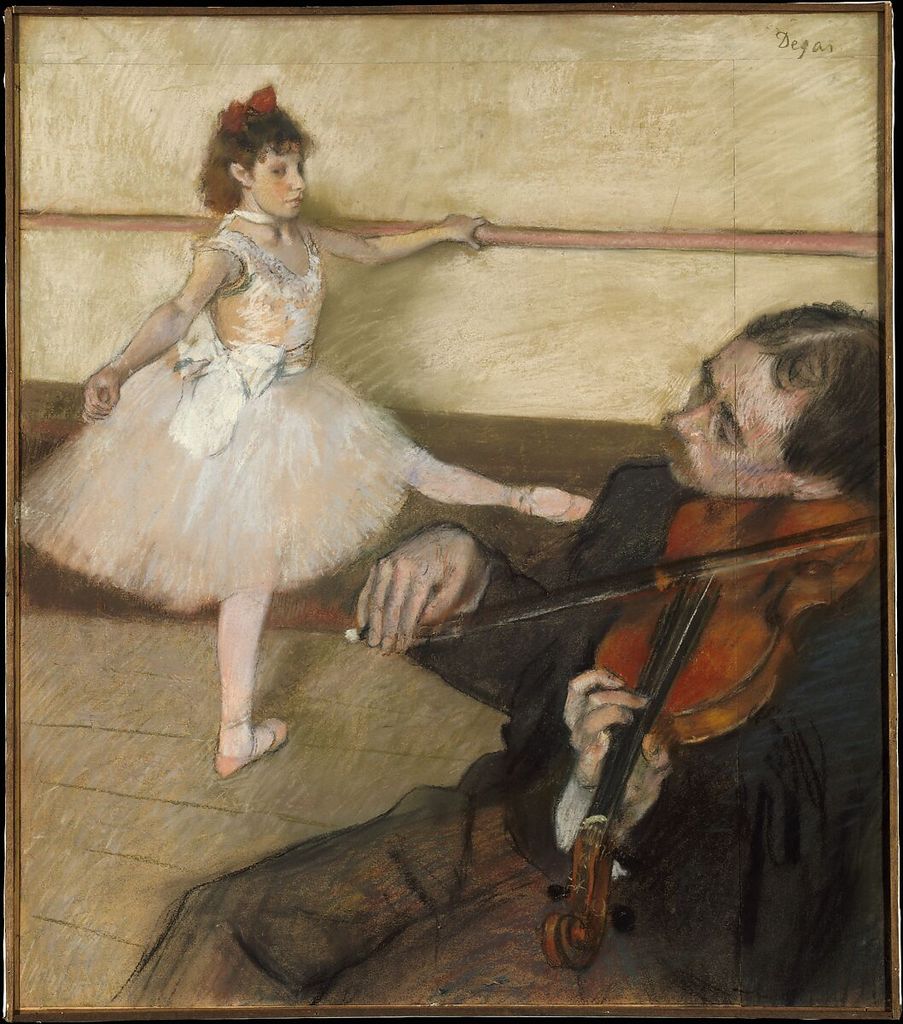 Edgar Degas pastel dance lesson