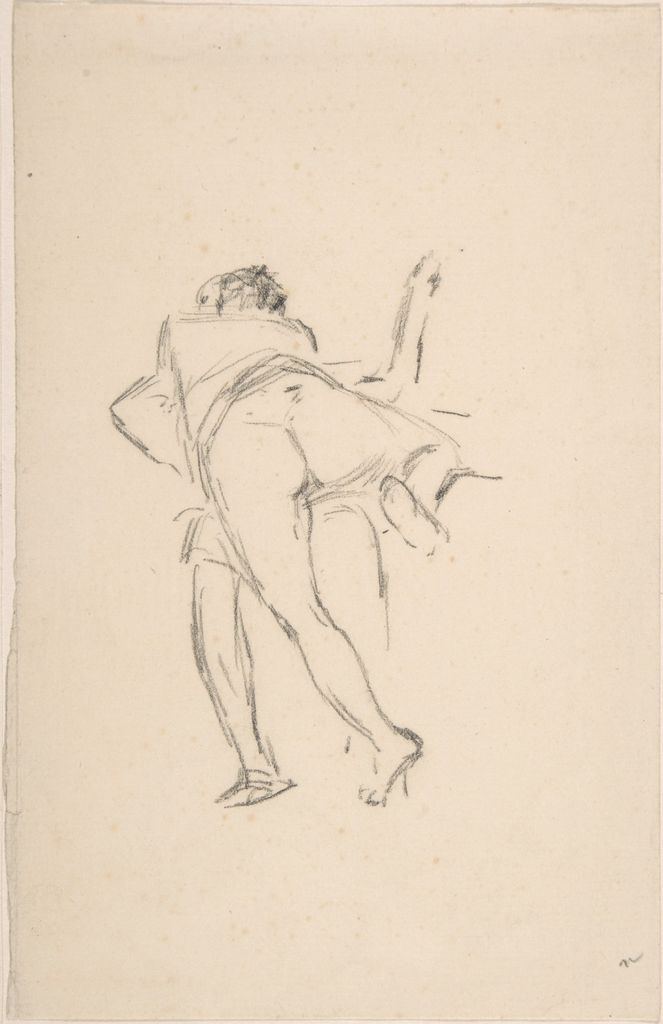 Félicien Rops pencil figure study