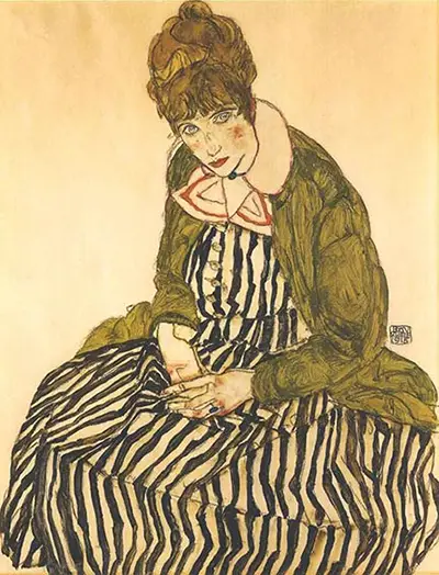 Edith en métal Multicolore Fridolin 18746 Étui à Lunettes Egon Schiele 16x6,6x2,8 cm 