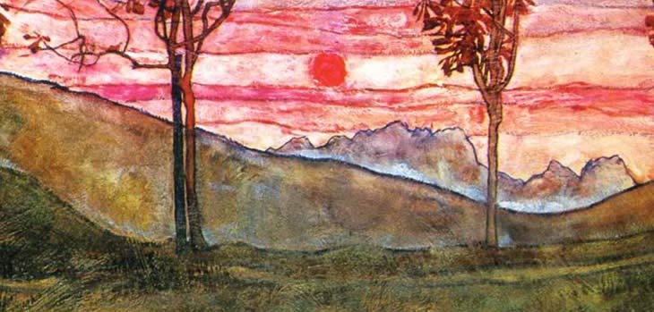 Four Trees Painting Close-up