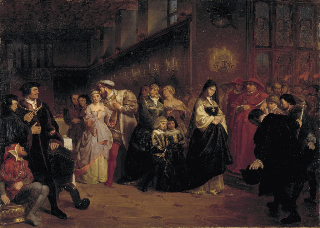 Emanuel Leutze, The Courtship of Anne Boleyn, 1846. Oil on canvas, 72.4 × 101.8 cm. Smithsonian American Art Museum, 1980.28. Museum purchase.