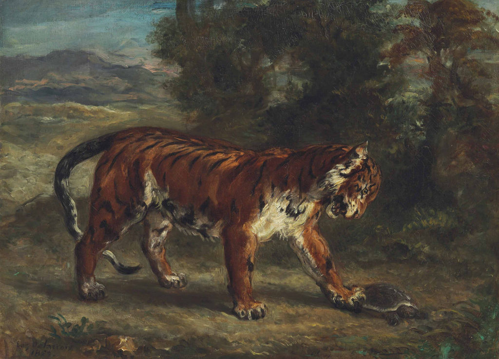 Tiger with a Tortoise, 1862, oil on canvas