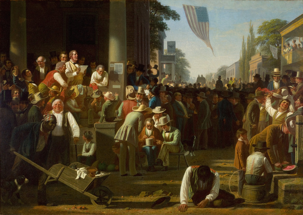 George Caleb Bingham, The Verdict of the People, 1854–55. Oil on canvas. Saint Louis Art Museum, Gift of Bank of America, 45:2001.