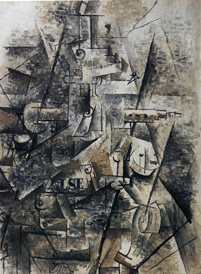 Clarinet and Bottle of Rum on a Mantelpiece Georges Braque