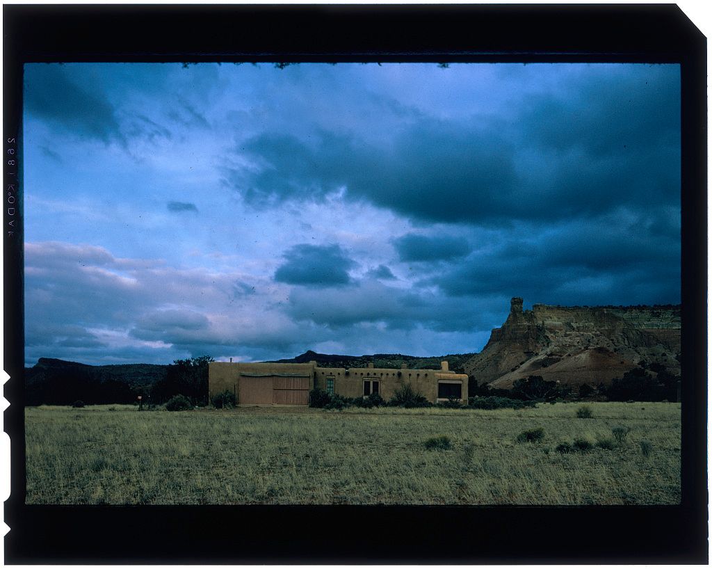 Photograph of Georgia O’Keeffe House at Abiquiú, exterior.