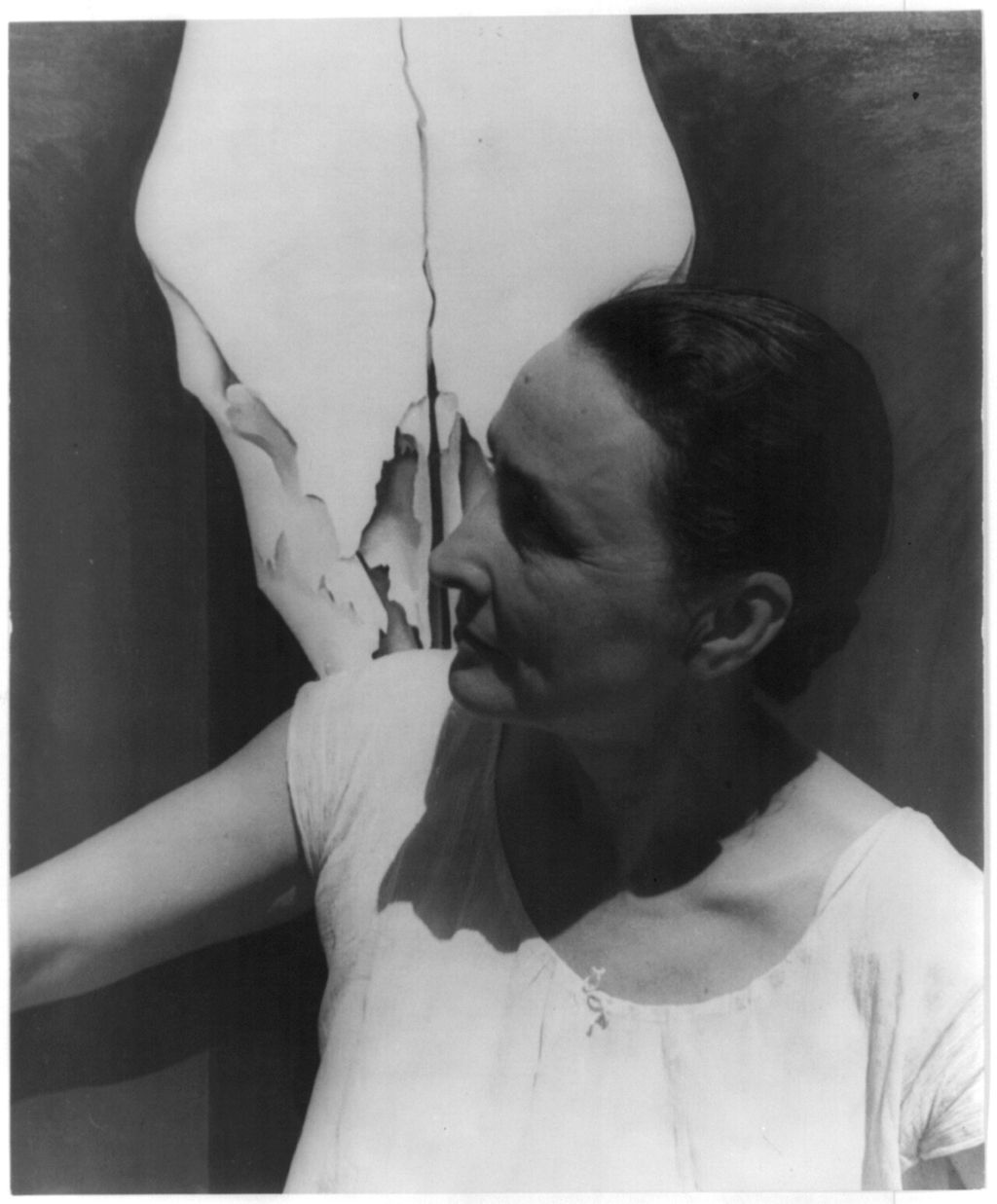 Historic portrait photograph: Georgia O’Keeffe in New York.