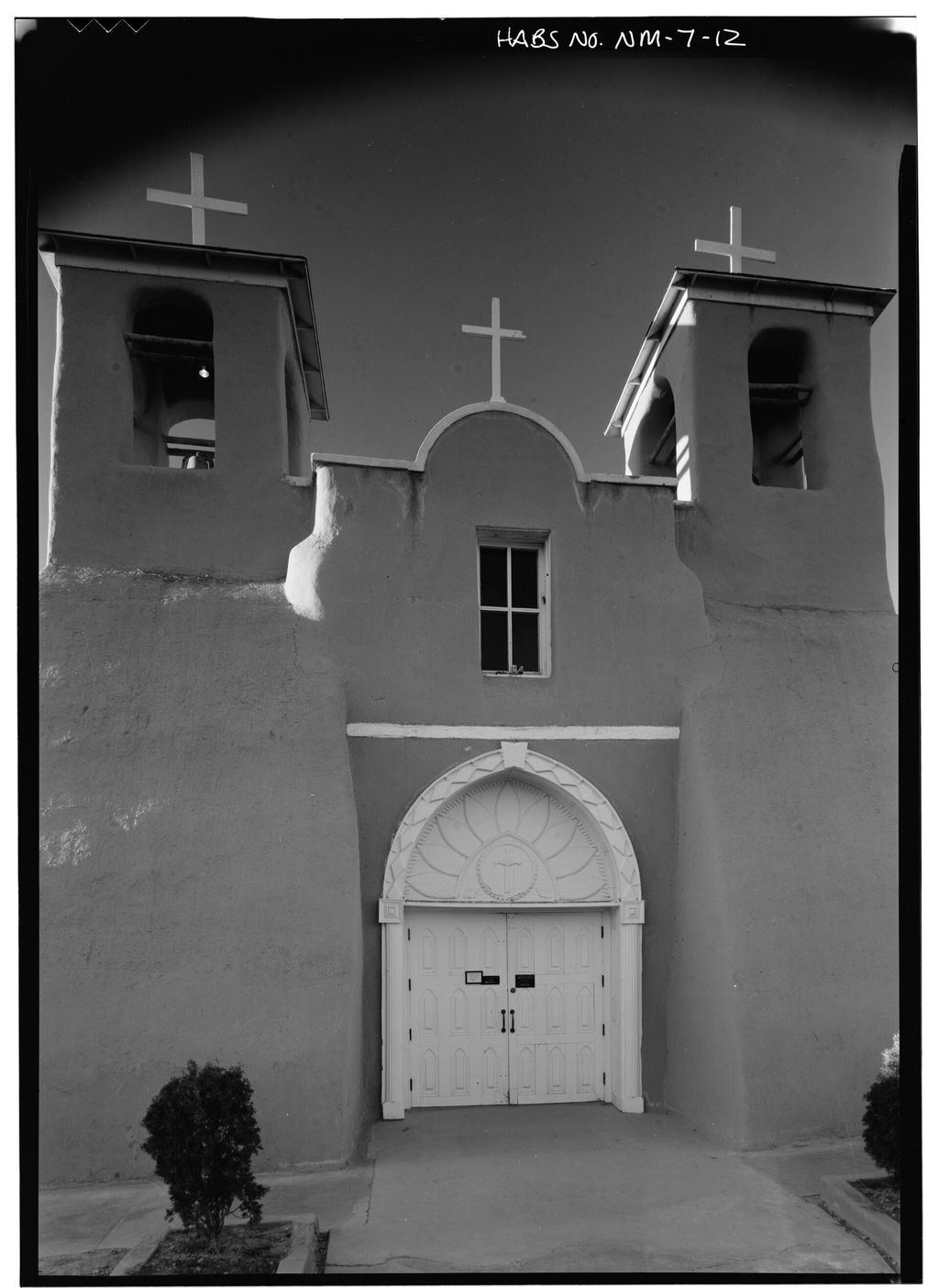 Photograph of Historic front view of San Francisco de Asís Mission Church.