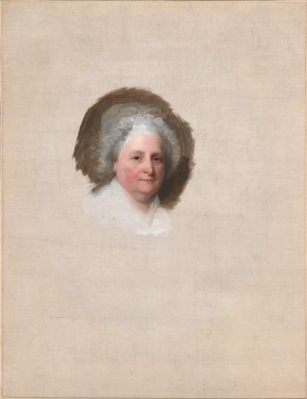 Martha Washington (Athenaeum Portrait) — Jointly owned by NPG Smithsonian and MFA Boston, NPG.80.116 / MFA 1980.2