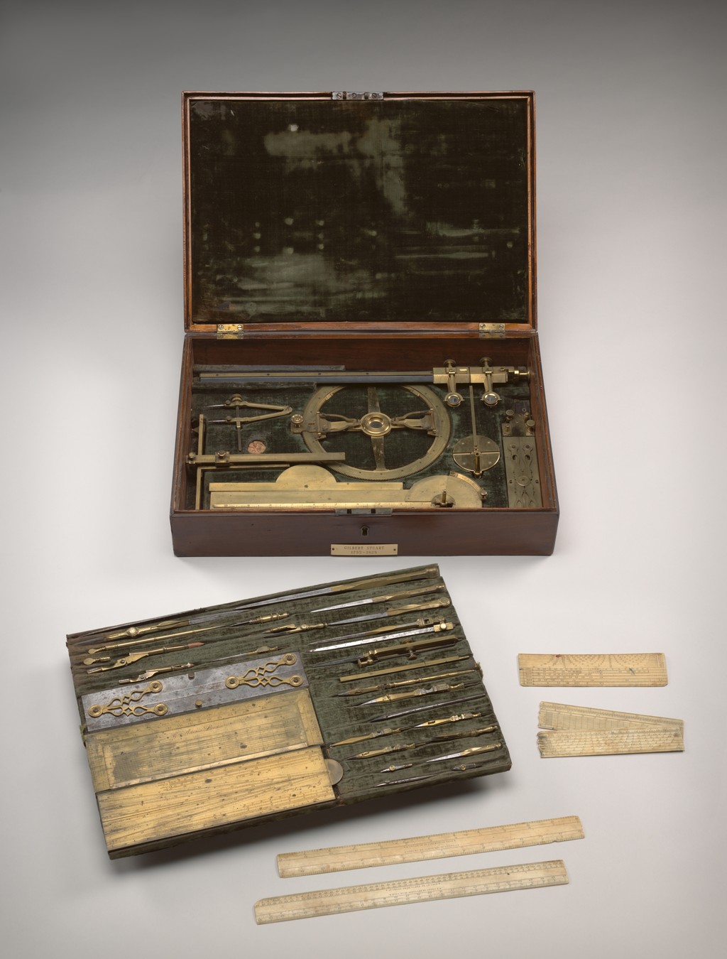 Drawing instruments associated with Gilbert Stuart, made by George Adams Jr., circa 1780. National Portrait Gallery, Smithsonian Institution, AD/NPG.96.5; gift of the family of the late Lester Hoadley Sellers. CC0.