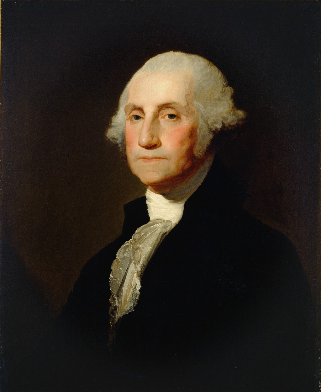 Gilbert Stuart, George Washington, circa 1803–05. National Gallery of Art, Washington, Gift of Jean McGinley Draper, 1954.9.2. Completed Athenaeum-type replica; official public-domain image.