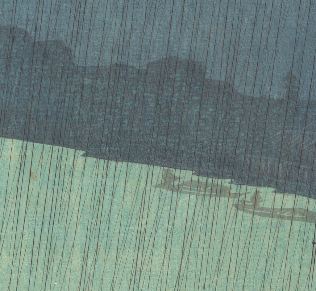 斜めの雨の拡大画像