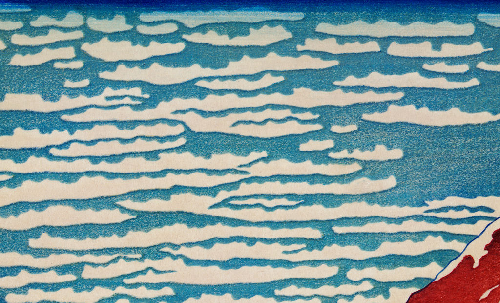 赤富士の細部2:雲と空