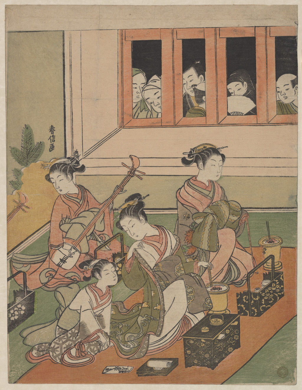 鈴木春信《見られる者と見る者》、1764–72年。