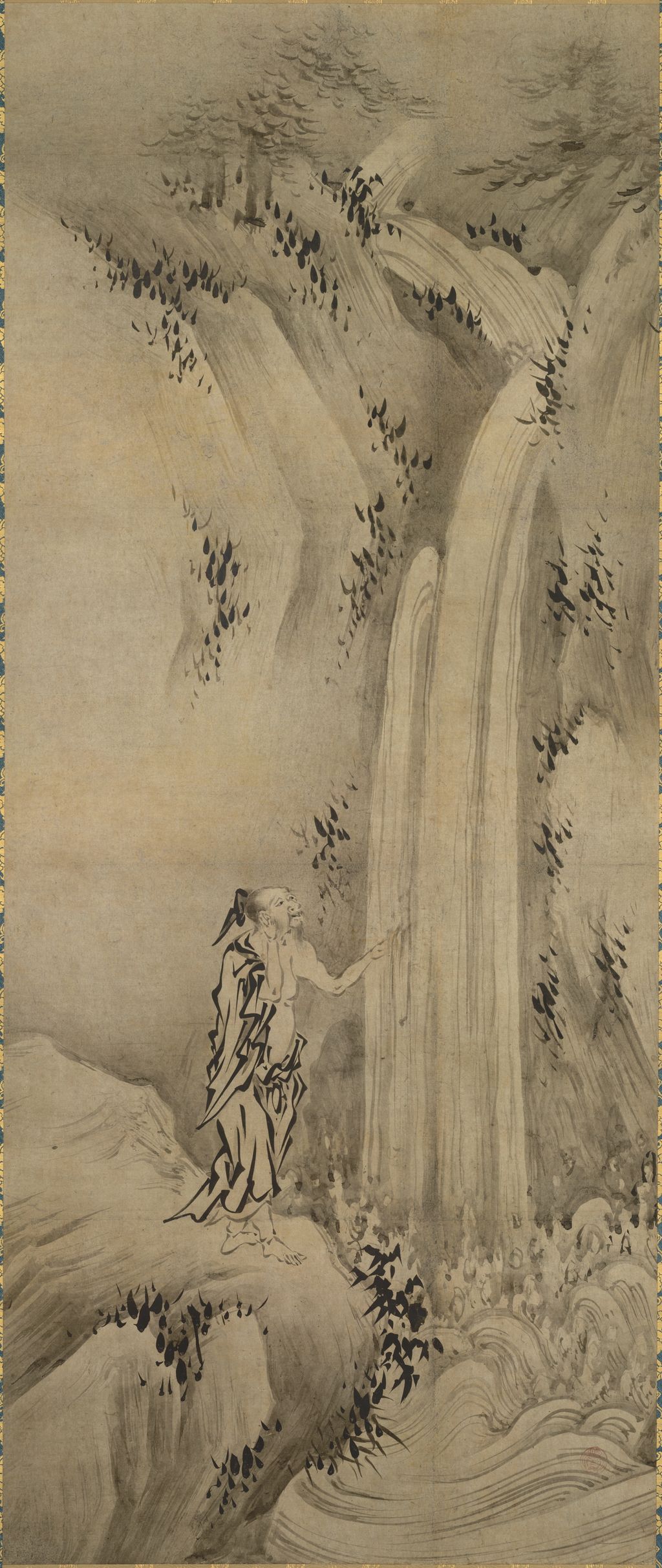 《許由巣父図》第一幅、狩野永徳作、東京国立博物館、A-10598