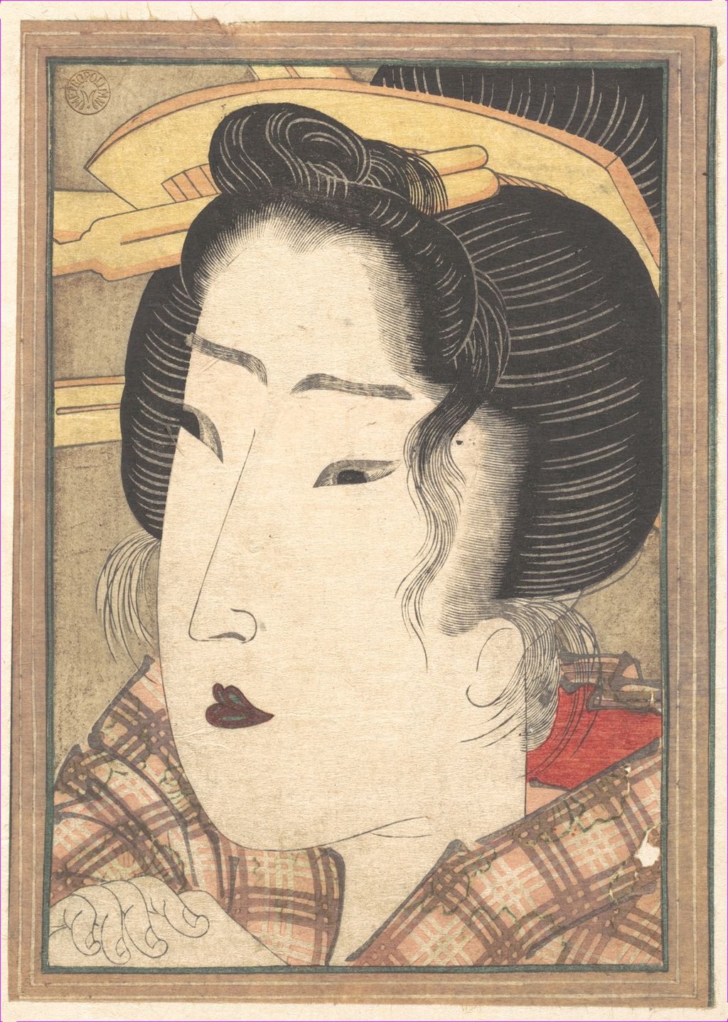 渓斎英泉《Head of a Beauty》、メトロポリタン美術館