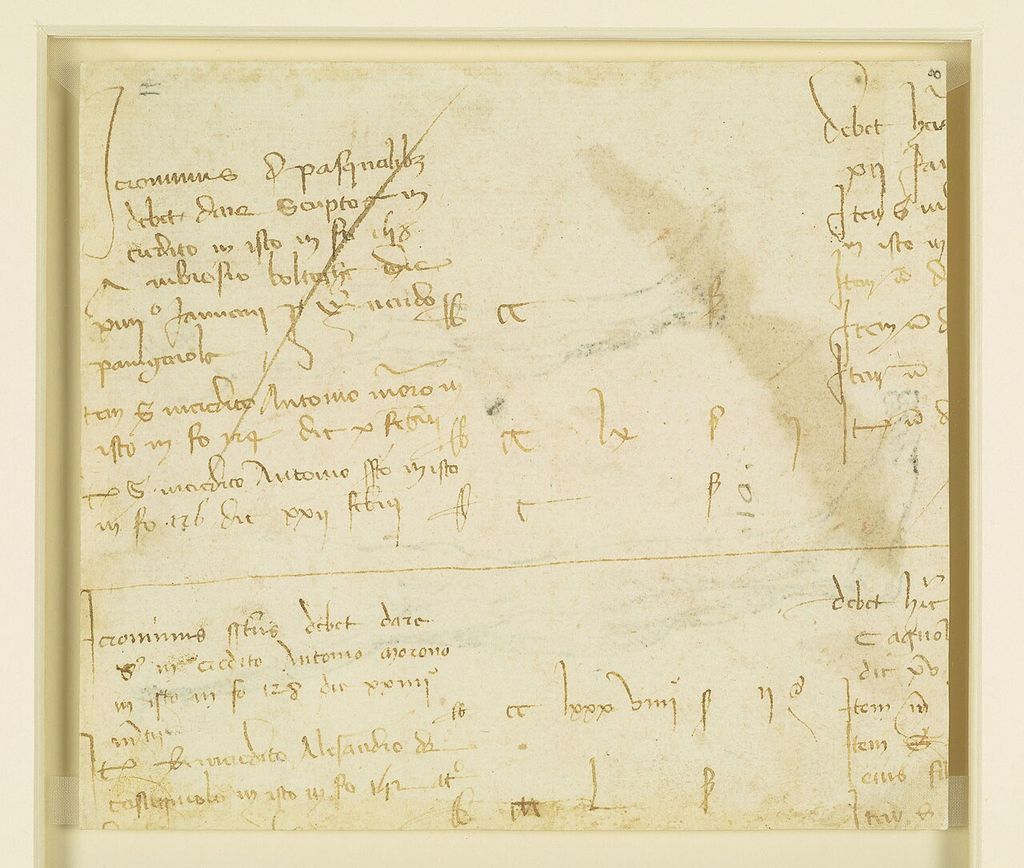 Fragment eines Rechnungsbuchs des Mailänder Doms