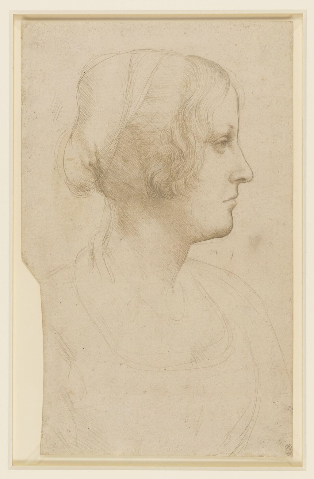 Studie einer Frau im Profil, Leonardo da Vinci zugeschrieben
