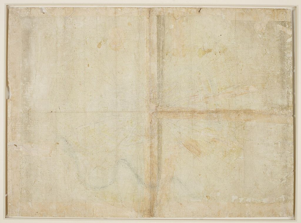 Rückseite von Leonardos Stadtplan von Imola
