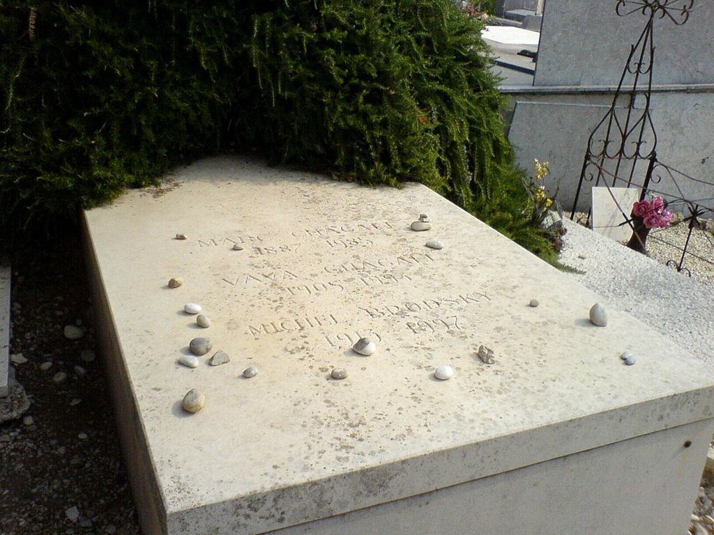 Contextual image of marc chagall’s grave at saint-paul-de-vence.