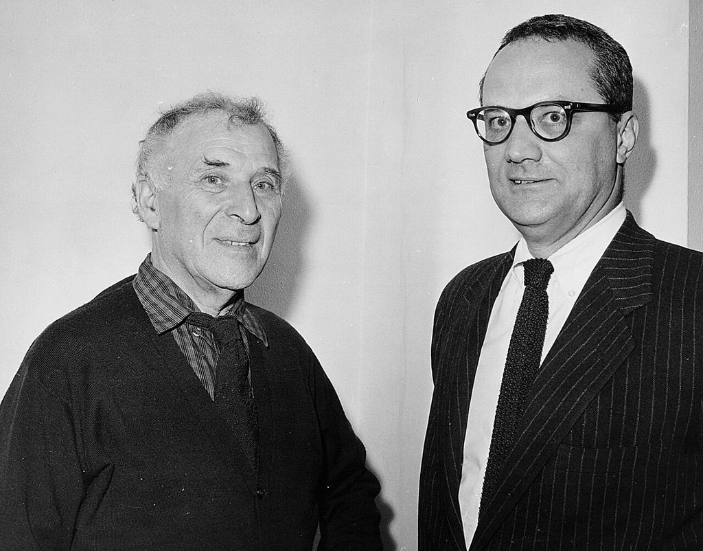 Contextual image of varian fry with marc chagall during the wartime rescue period.