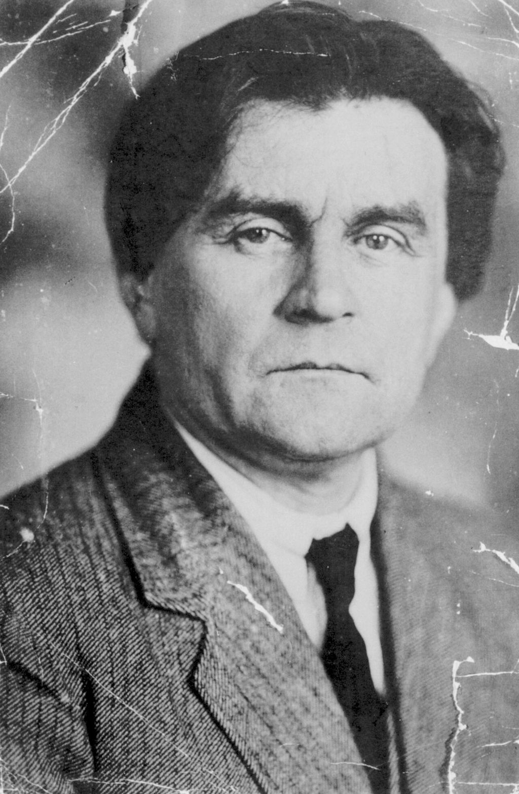 Historic portrait: Kazimir Malevich in a historic portrait photograph.