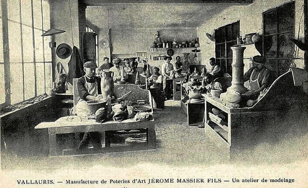 Contextual image of pottery manufacture at vallauris.