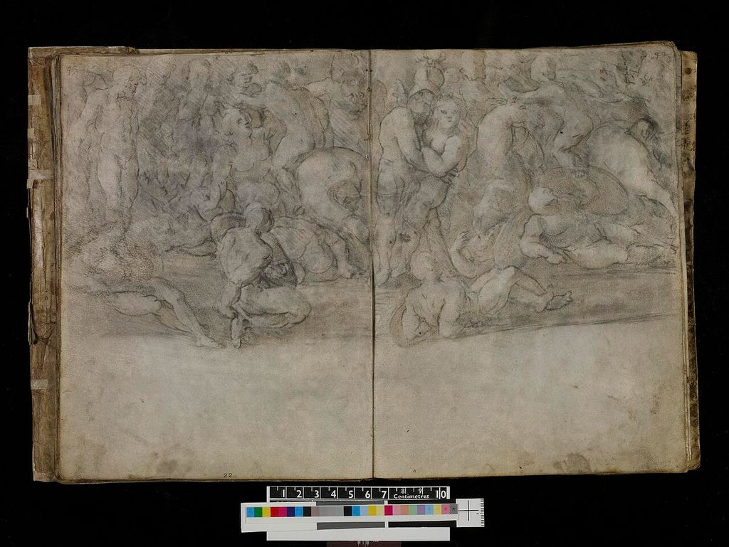Contextual image of historic artist’s sketchbook from the british museum.