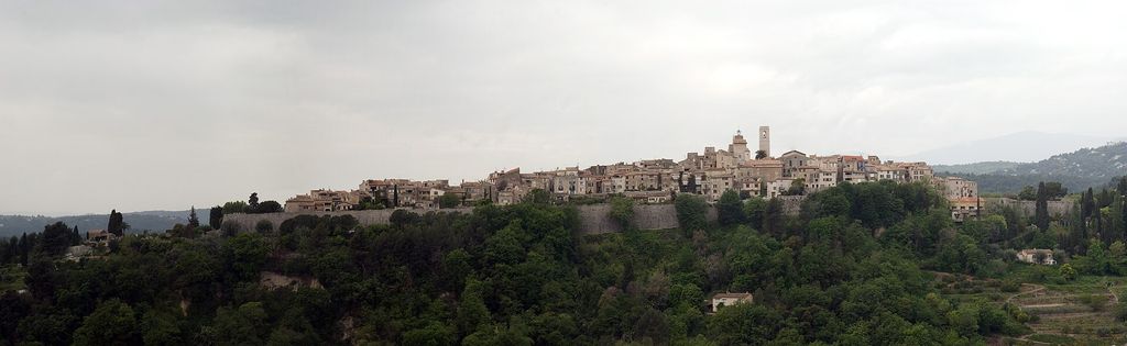 View of panorama of saint-paul-de-vence.