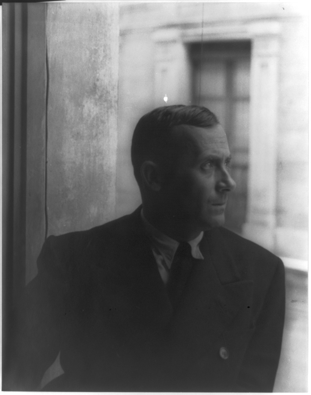 Joan Miró seated beside a window in Barcelona in Carl Van Vechten’s 13 June 1935 portrait.