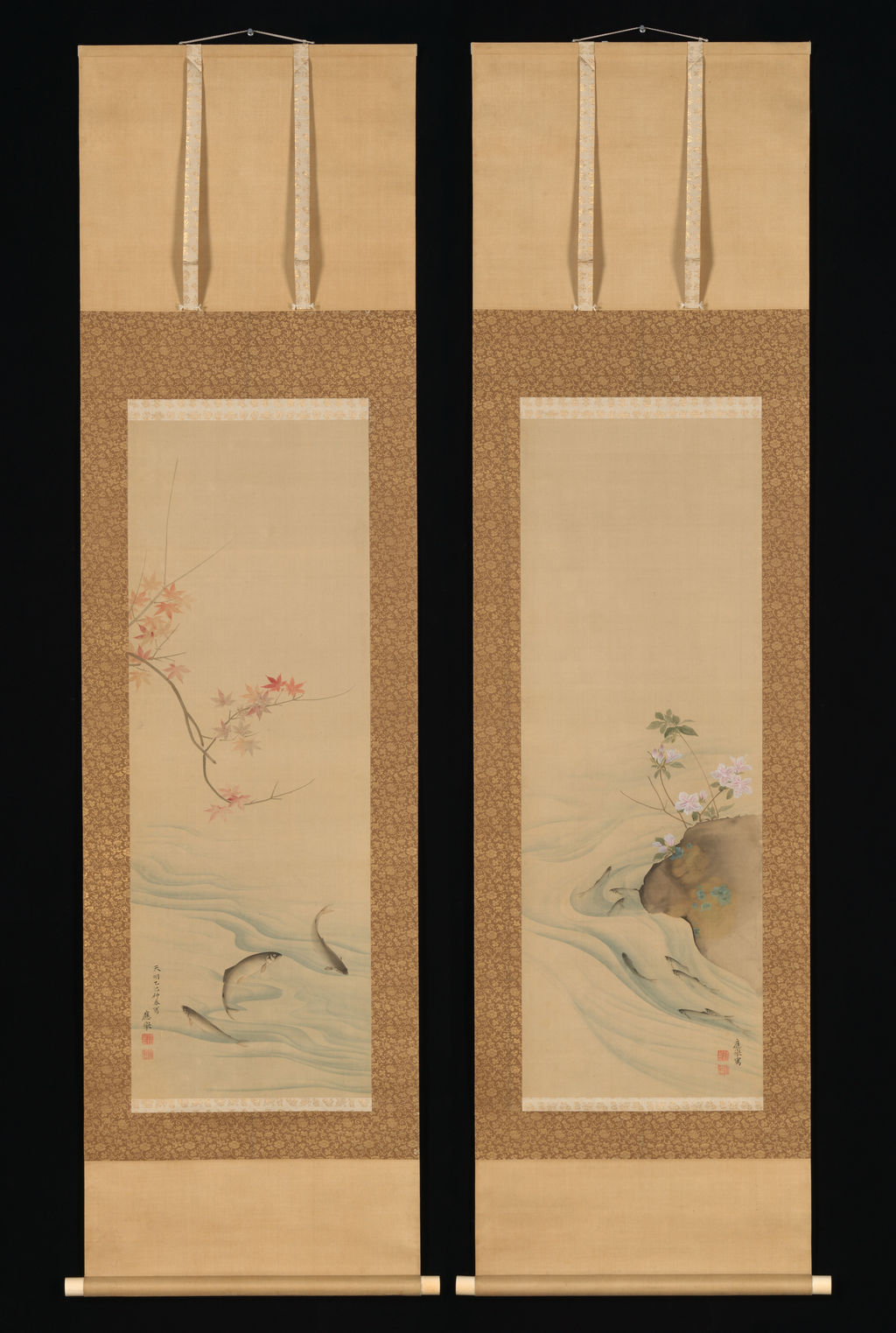 春秋遊魚図
