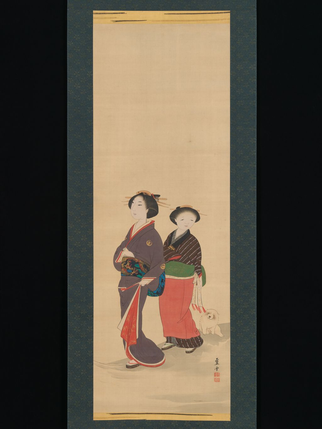 《天明美人図》、掛軸全景
