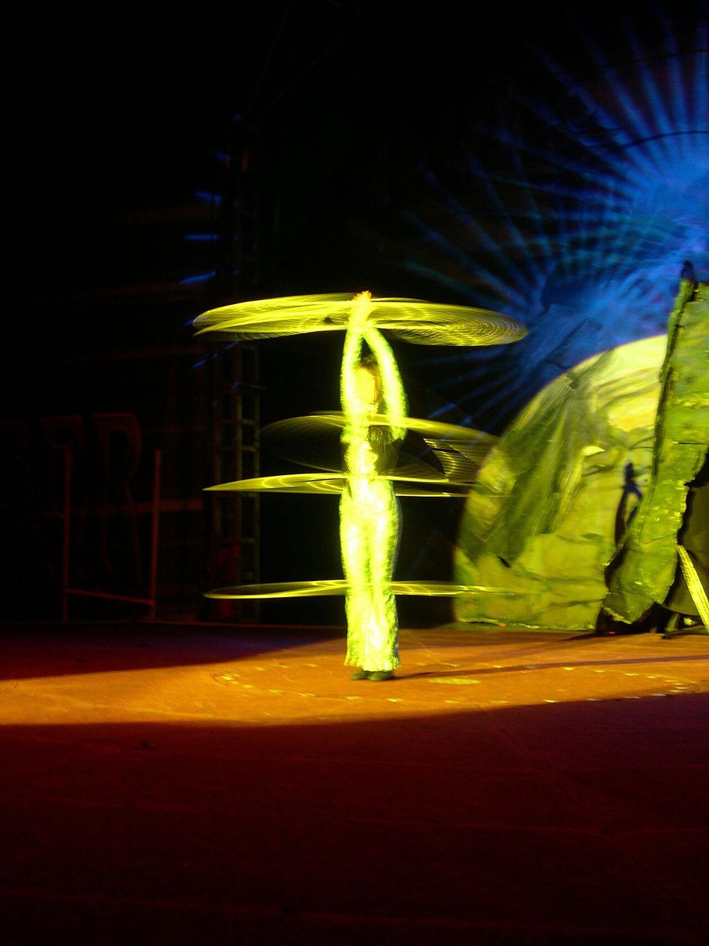 Circus performer in the ring.
