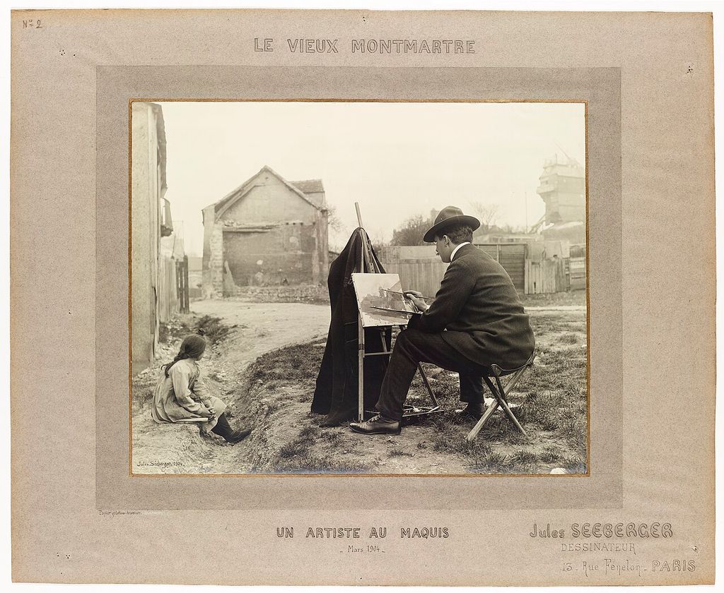 An artist working in the Maquis of Montmartre in 1904, a contemporary view of the district’s artistic life.