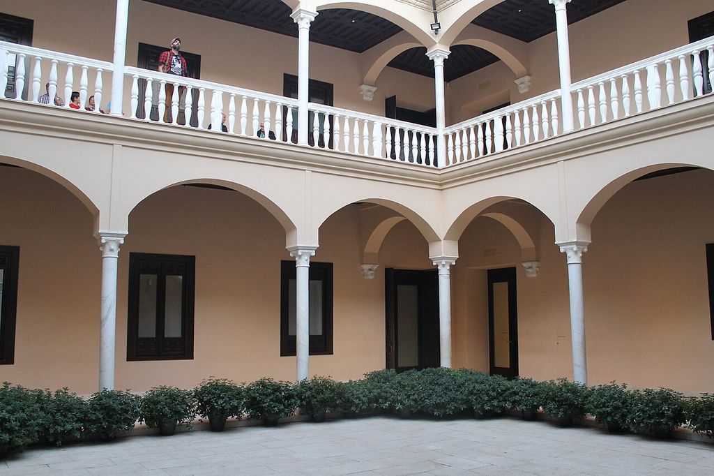 The courtyard of the Museo Picasso Málaga, inside the Palacio de Buenavista.