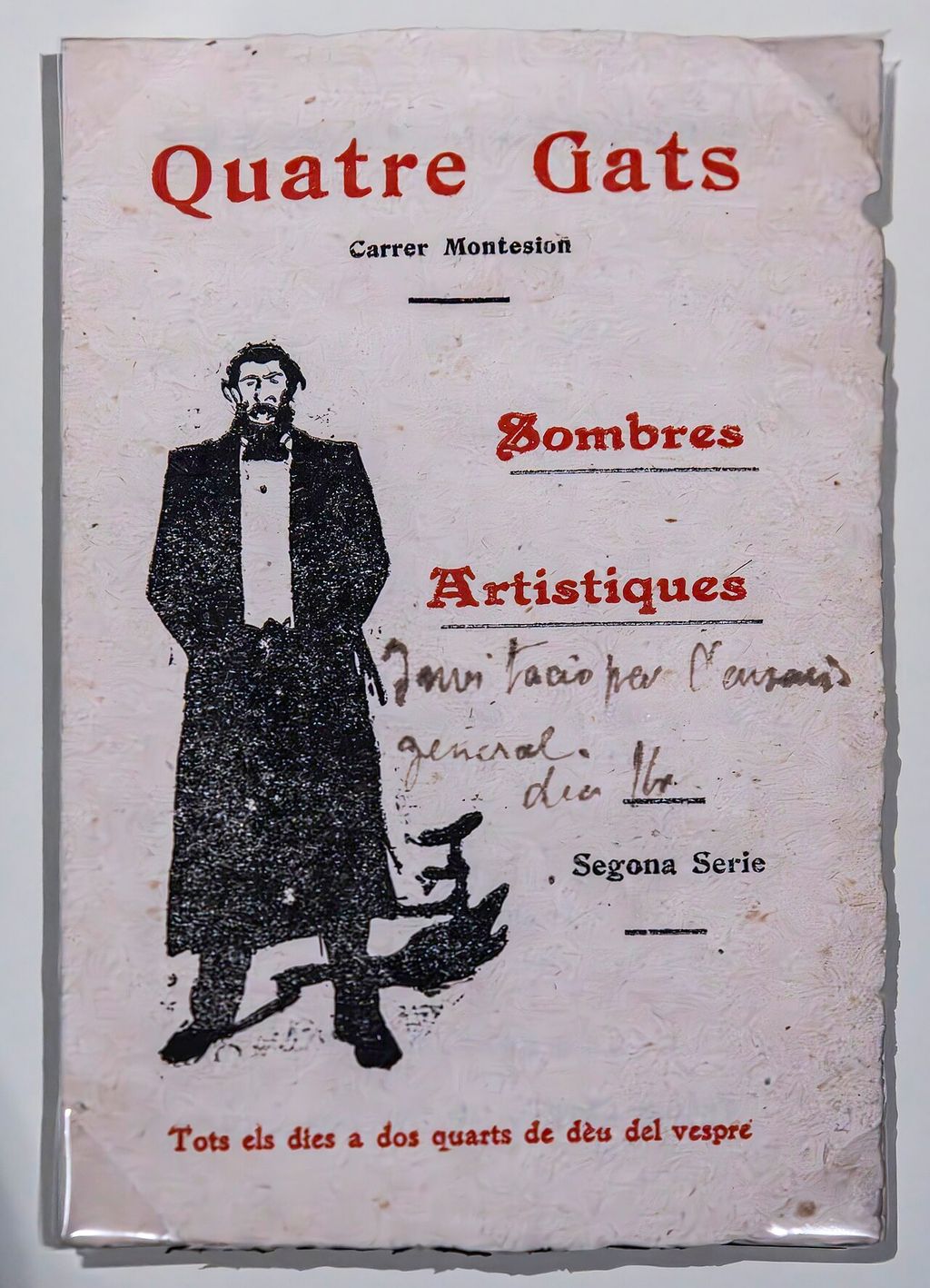 Ein Schattentheaterplakat von 1898 für Els Quatre Gats in Barcelona.