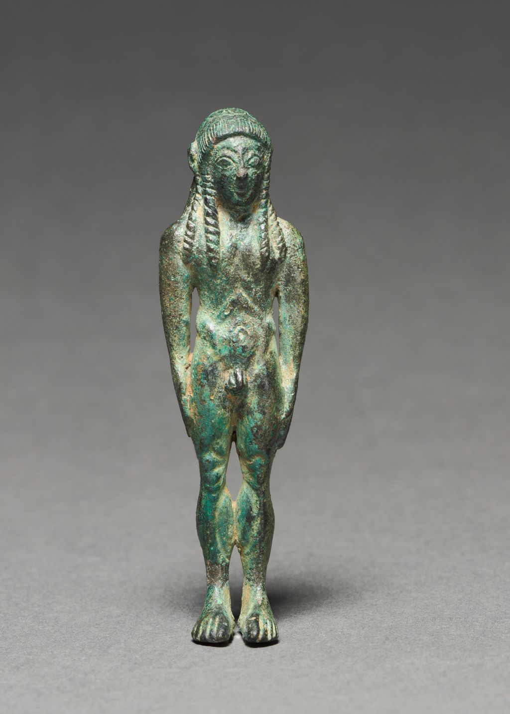 Ancient Etruscan kouros statuette