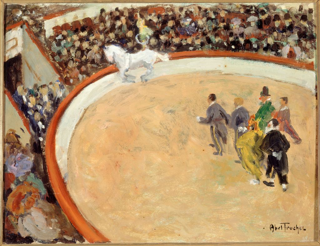 Louis Abel-Truchet’s view of the Cirque Médrano (1907), showing the Montmartre circus world discussed in Picasso’s early career.