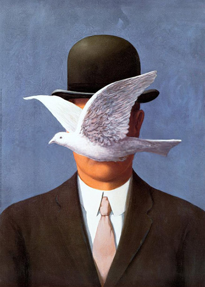 audition tyktflydende at tiltrække Man in a Bowler Hat by Rene Magritte