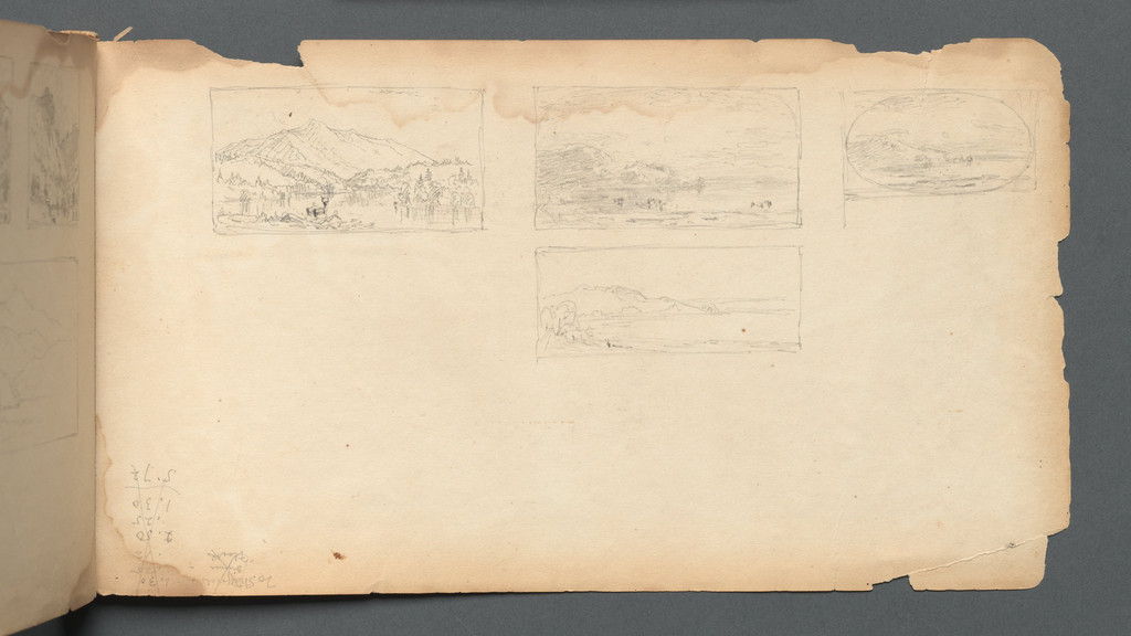 Sanford Robinson Gifford, Sketchbook, page 40: Maine Landscape, 1859. Graphite. Cleveland Museum of Art, 1971.116.s.