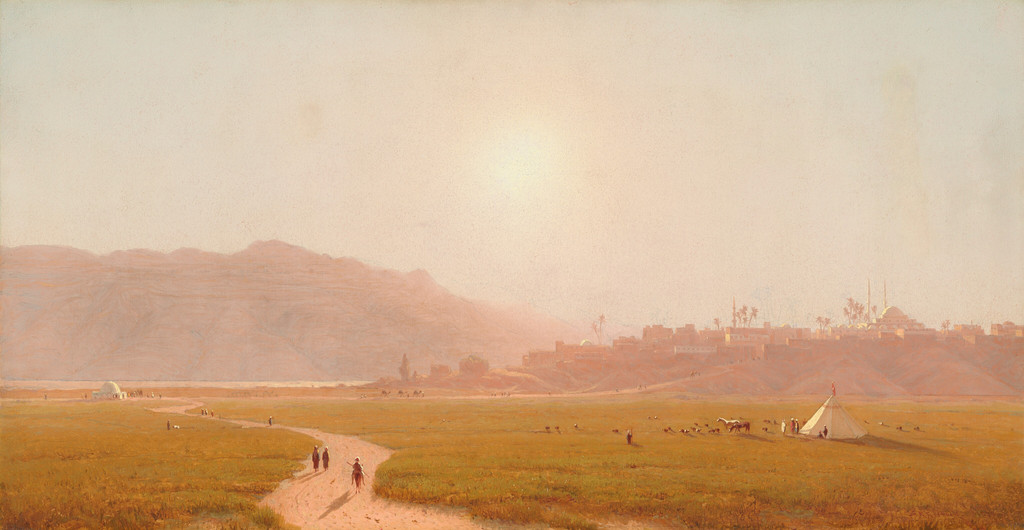 Sanford Robinson Gifford, Siout, Egypt, 1874. Oil on canvas, 53.3 × 101.6 cm. National Gallery of Art, 1999.7.1.