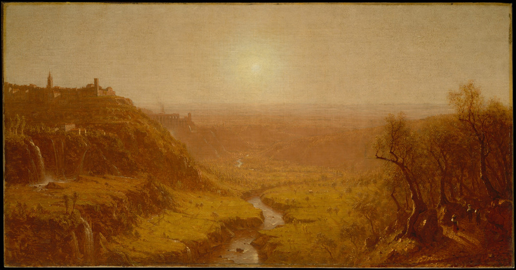 Sanford Robinson Gifford, Tivoli, 1870. Oil on canvas, 67 × 128 cm. The Metropolitan Museum of Art, 12.205.1.