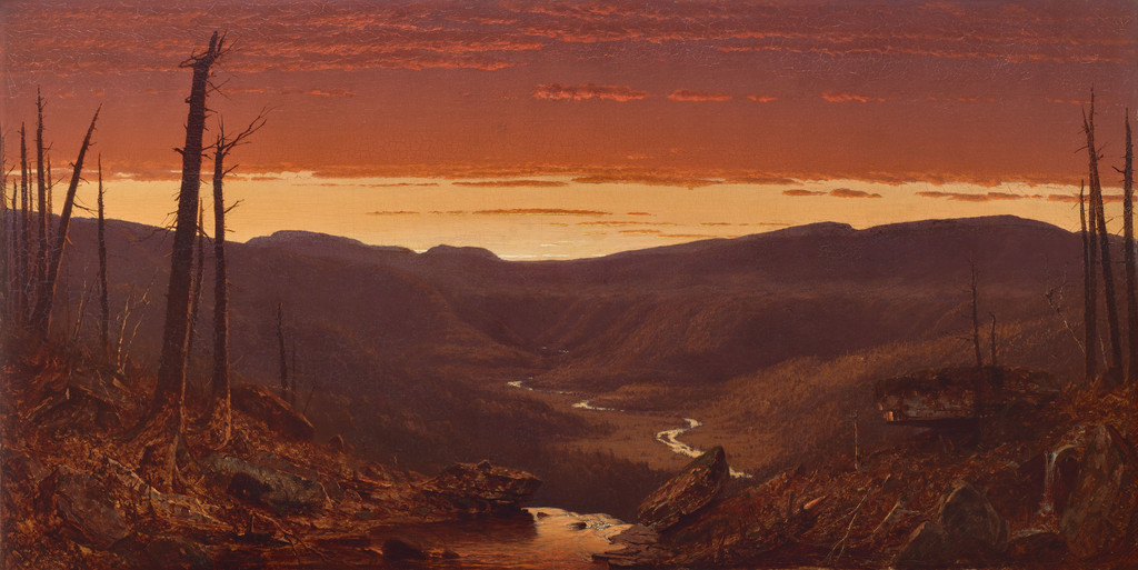 Sanford Robinson Gifford, Twilight in the Catskills, 1861. Oil on canvas, 68.58 × 137.16 cm. Yale University Art Gallery, 2007.178.1.