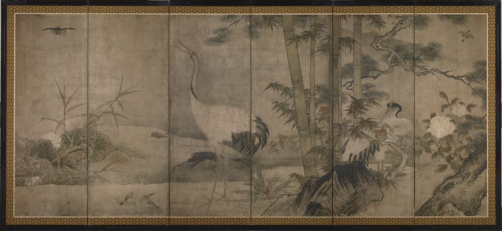 四季花鳥図屏風・二隻目