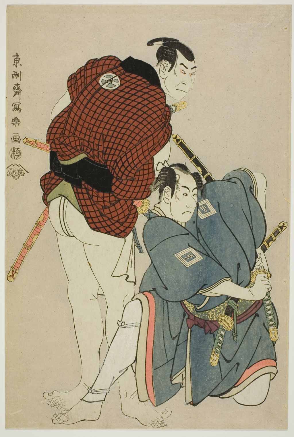 初代市川男女蔵と三代目大谷鬼次の二人像、シカゴ美術館18897