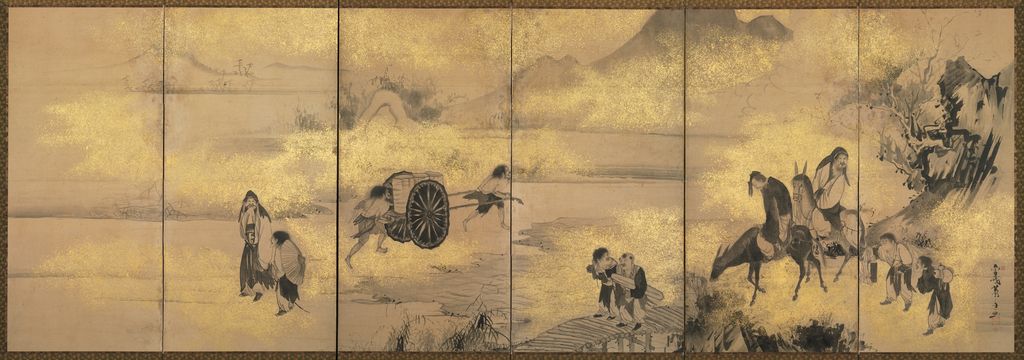 《飲中八仙図》、一双の第一隻