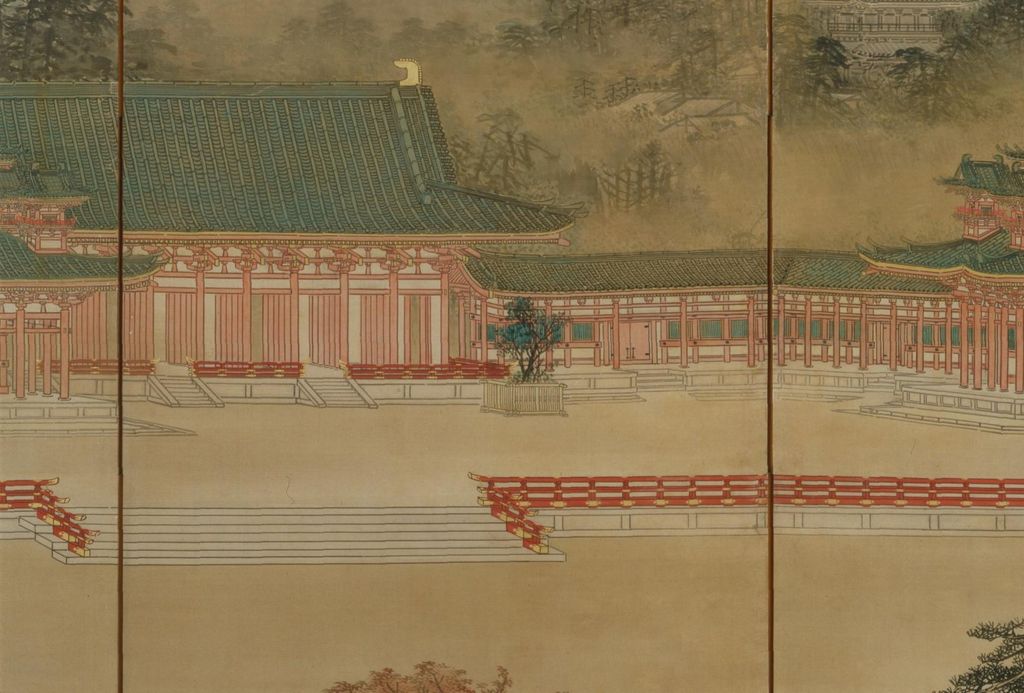 図3の部分:平安神宮の屋根、1896年