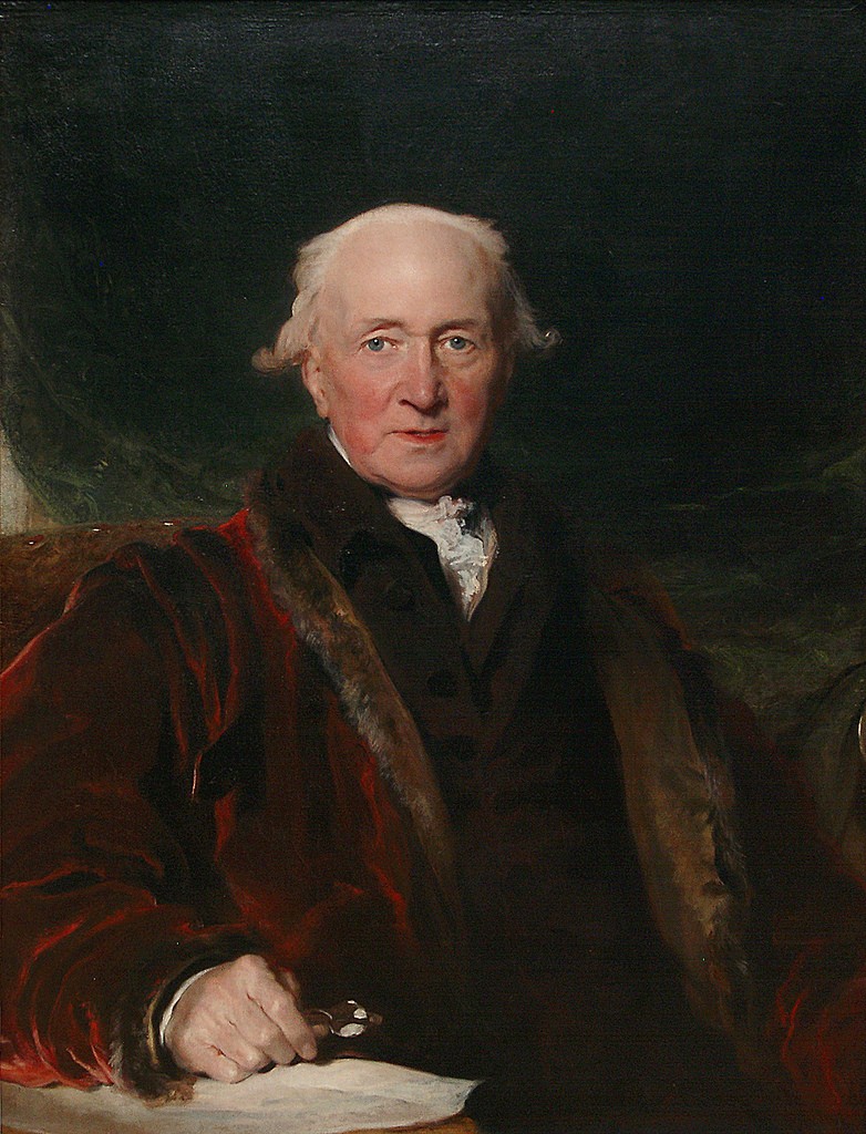 Thomas Lawrence, John Julius Angerstein, aged over 80, 1824, oil on canvas. National Gallery, London, NG129. Lawrence’s own copy of an earlier likeness. Public domain reproduction via Wikimedia Commons; whole supplied image retained at native width.