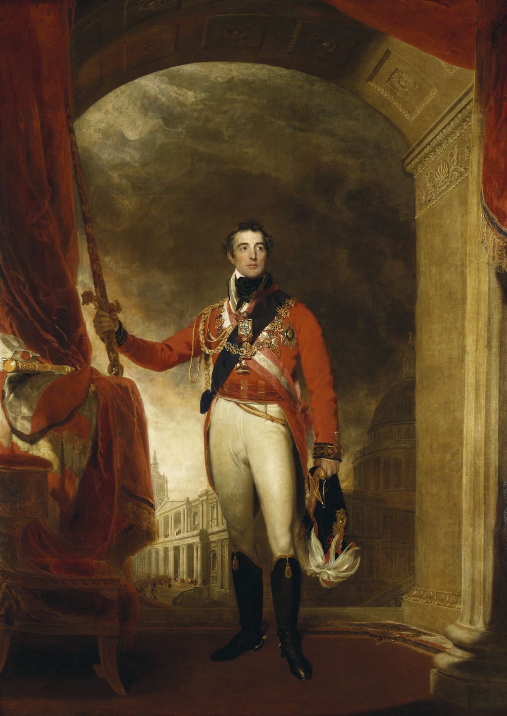 Thomas Lawrence, Arthur Wellesley, Duke of Wellington, 1814–1815. Royal Collection, RCIN405147. This early royal portrait is distinct from Lawrence’s unfinished Wellington of 1829. Public domain reproduction via Wikimedia Commons, resized.